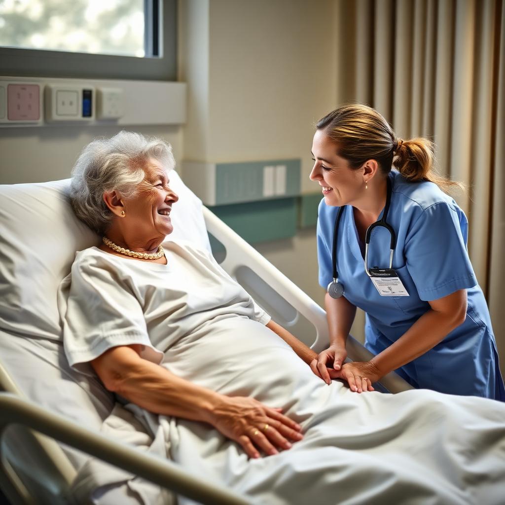 Caregiver with patient